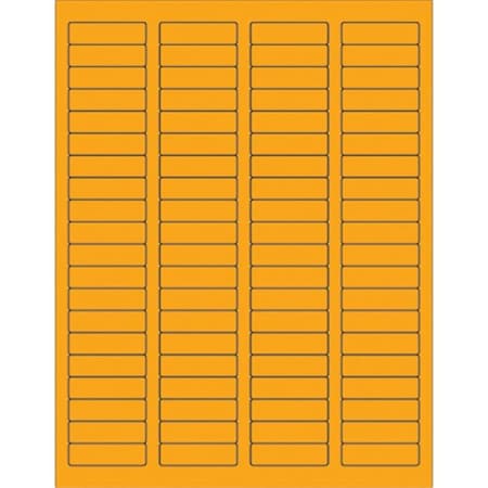 Box Partners LL170OR 1.75 X 0.5 In. Fluorescent Orange Rectangle Laser Labels - Pack Of 8000